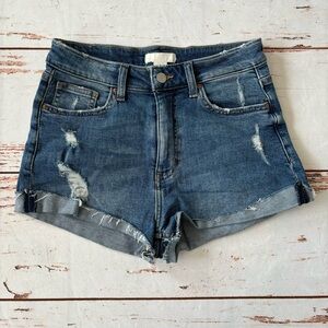 H&M High Waisted Blue Jean Shorts Size 4